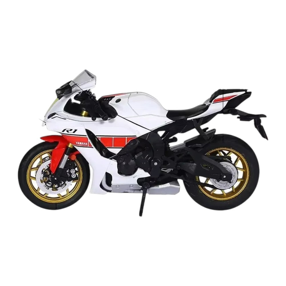 Yamaha YZF-R1 Blanco Luces y Sonido 1/12