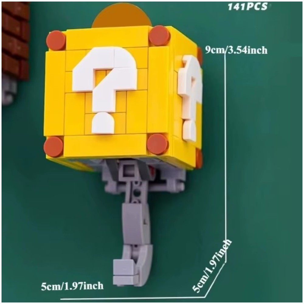 Super Mario Bros Coin Cube Bloques de Construcción- Portallaves