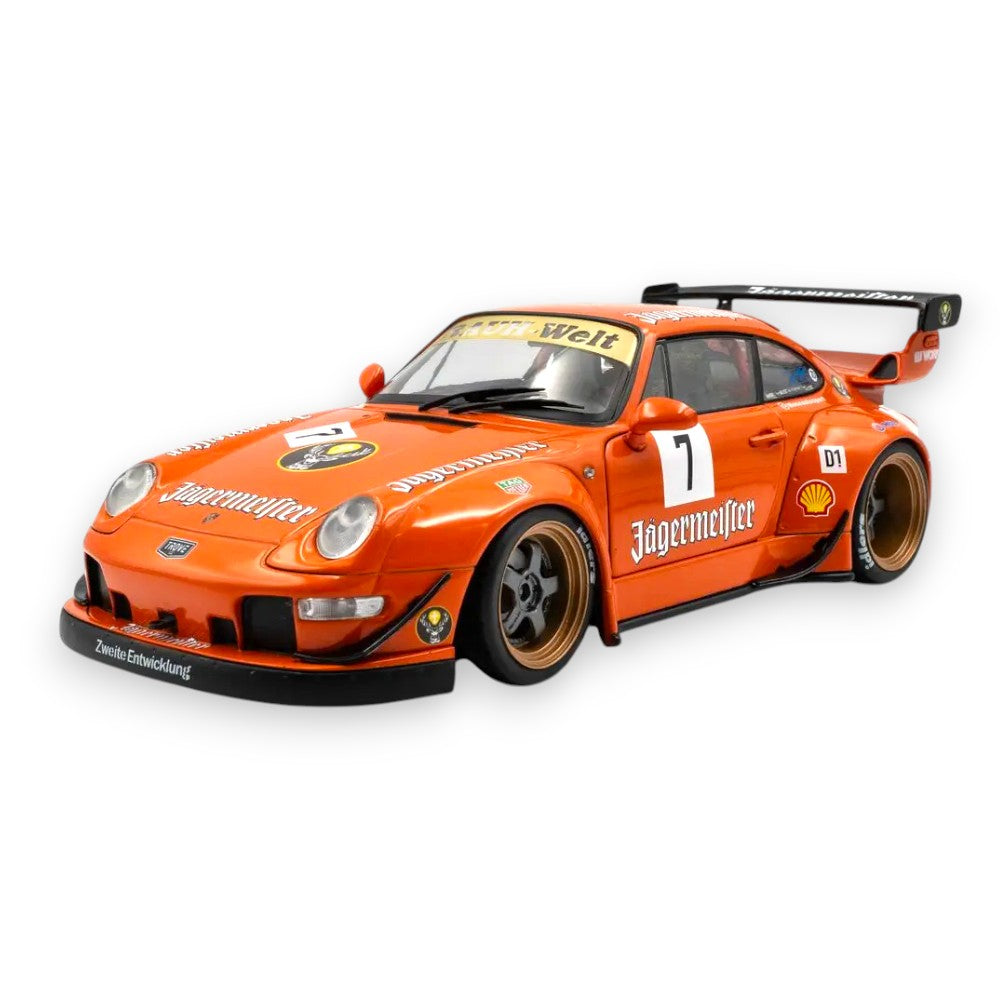Porsche 911 993 RWB Rauh-Welt Bodykit Jägermeister #7 2020 1/18
