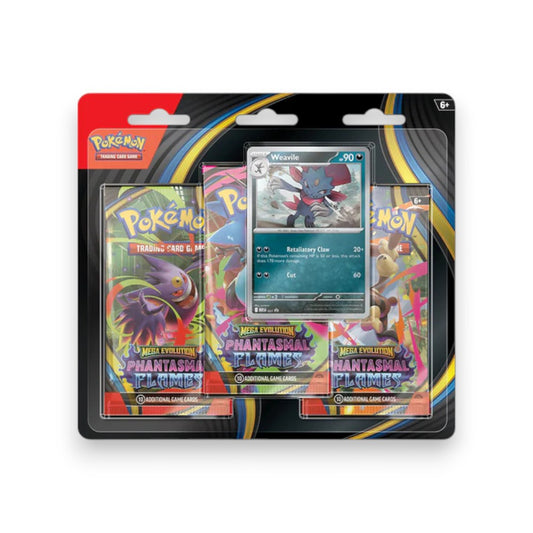 Pokémon TCG: Mega Evolutions Phantasmal Flames Weavile 3-Pack Blister English