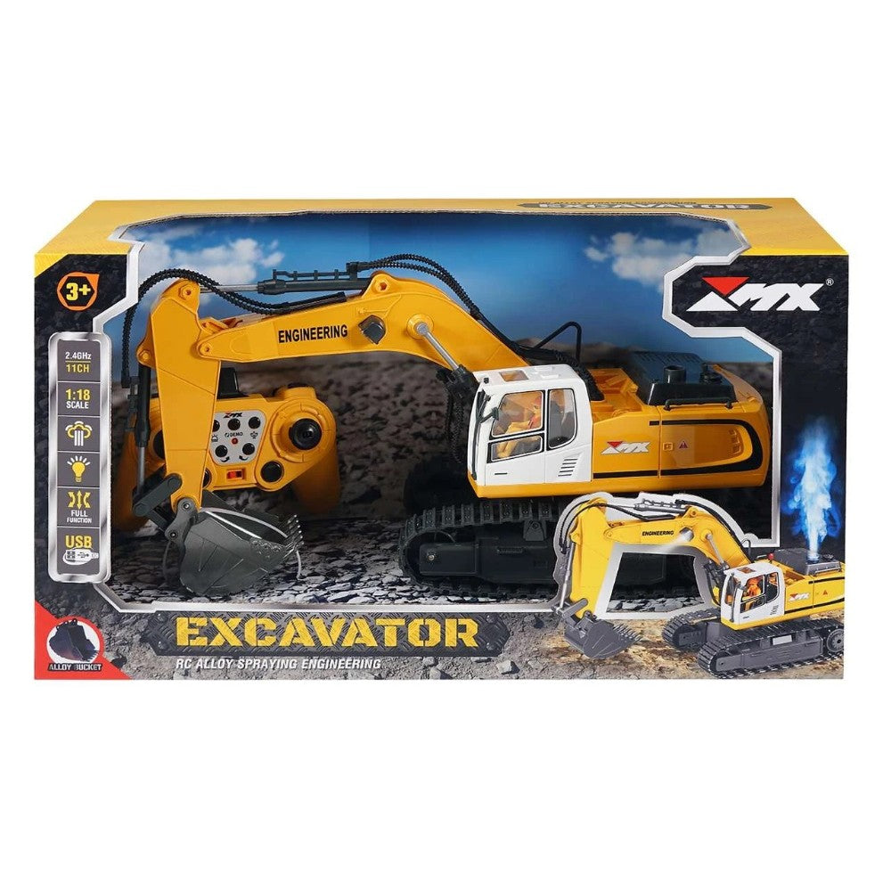 Crawler Crane Control Remoto Sonido, Luces y Vapor 1/18