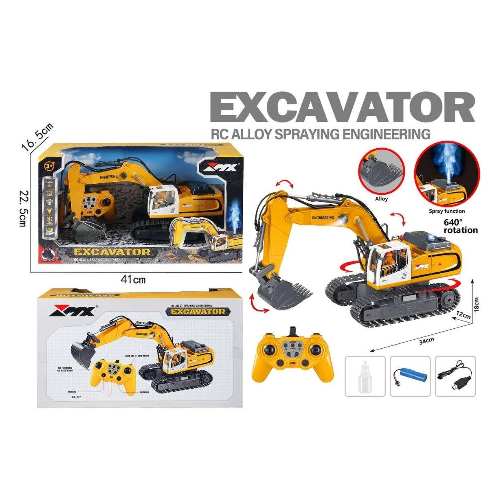 Crawler Crane Control Remoto Sonido, Luces y Vapor 1/18