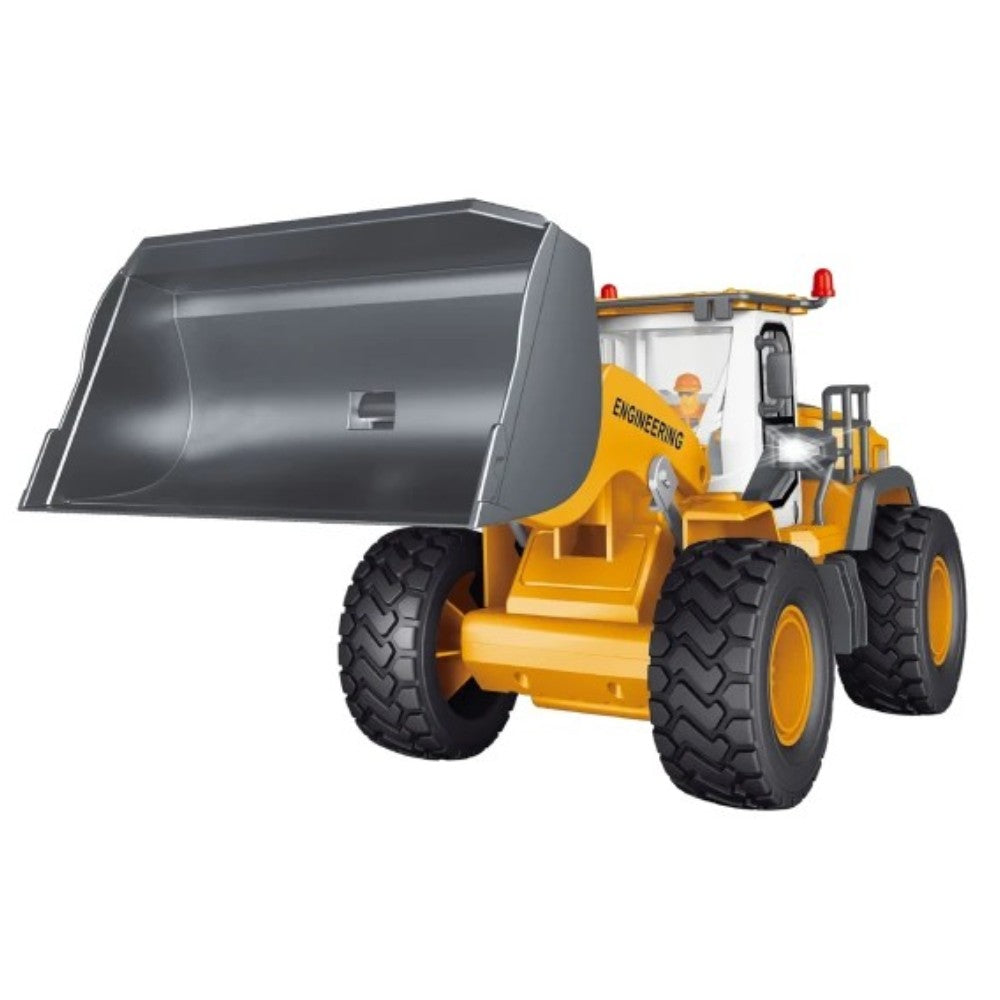 Bulldozer Control Remoto Luces y Vapor 1/18