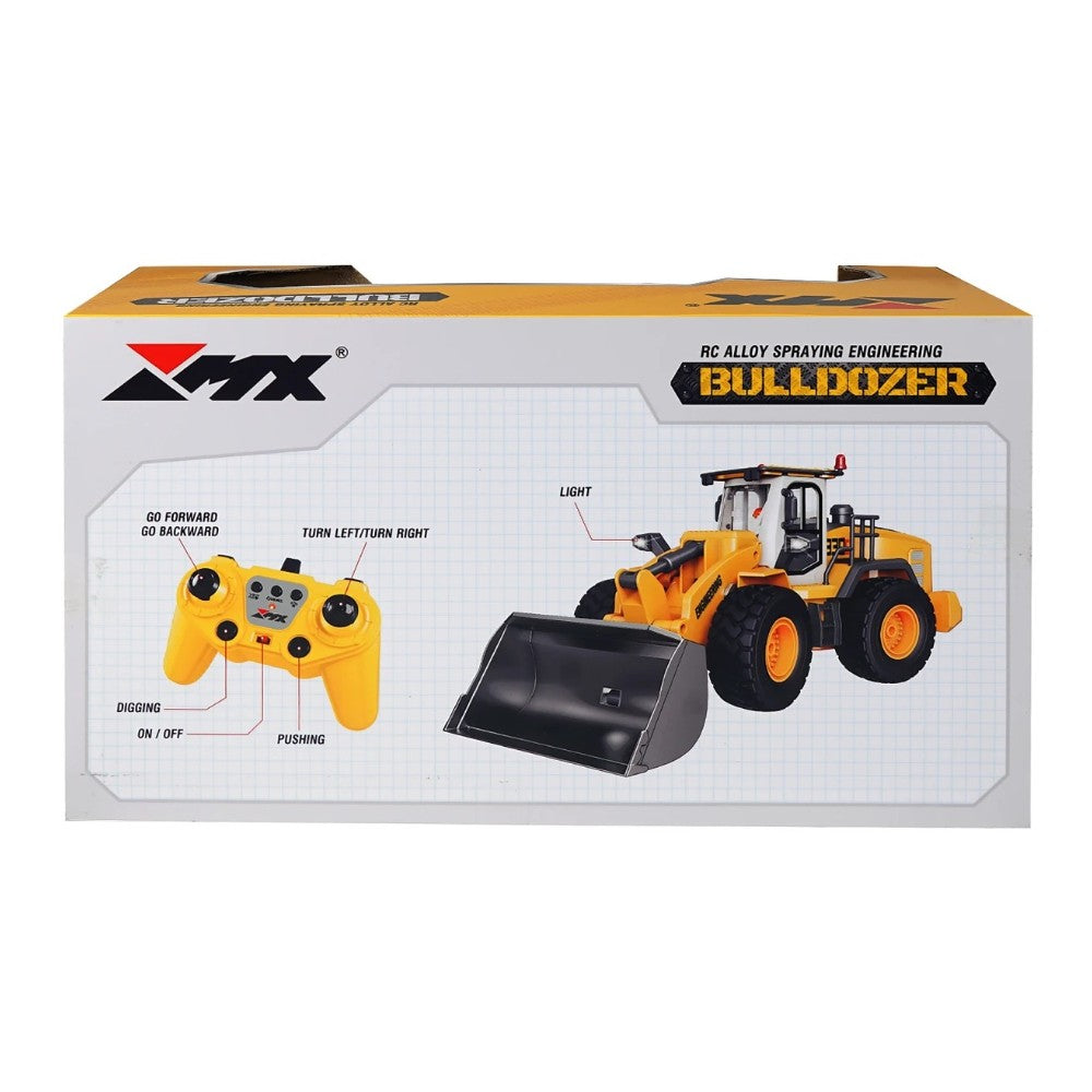 Bulldozer Control Remoto Luces y Vapor 1/18