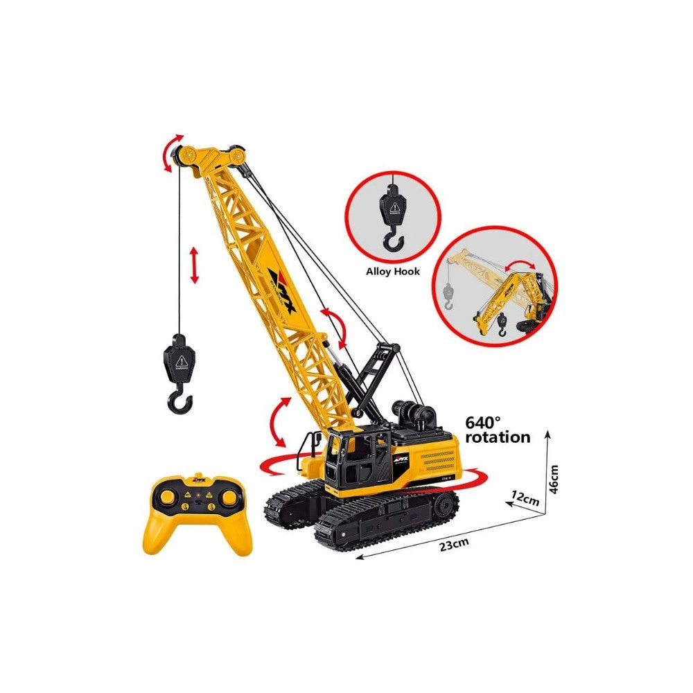 Crawler Crane Control Remoto Sonido, Luces y Vapor 1/18