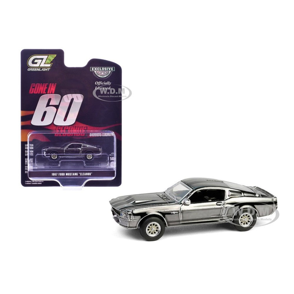 "Gone in 60 Seconds" - 1967 Ford Mustang "Eleanor" Silver Chrome Edition / Hobby Exclusive 1/64