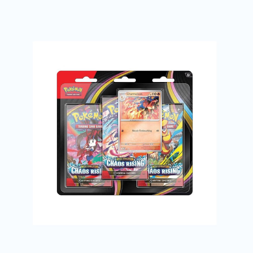 Pokémon TCG Mega Evolution Chaos Rising Charmeleon Blister 3-Pack (English)