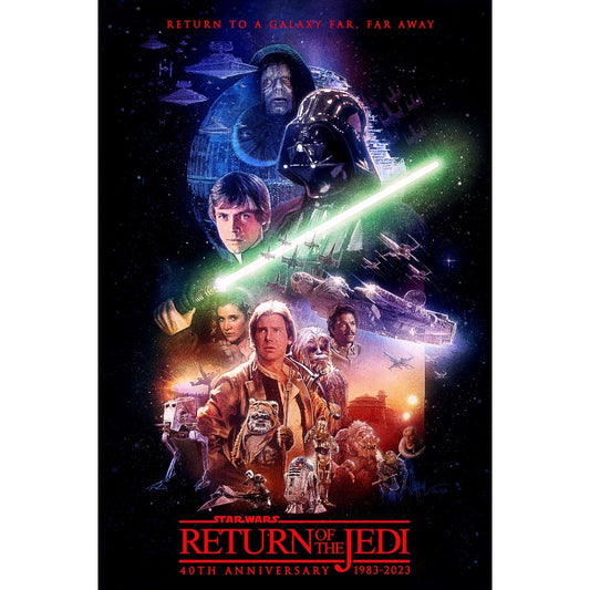 Star Wars Return of the Jedi 40th Anniversary Afiche Cuadro