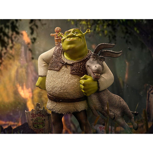 Shrek, Donkey and the Gingerbread Man Deluxe Art Scale 1/10