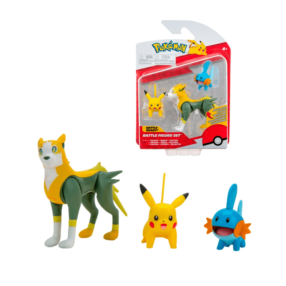 Pokémon Battle Figure Set Pikachu + Mudkip + Boltund
