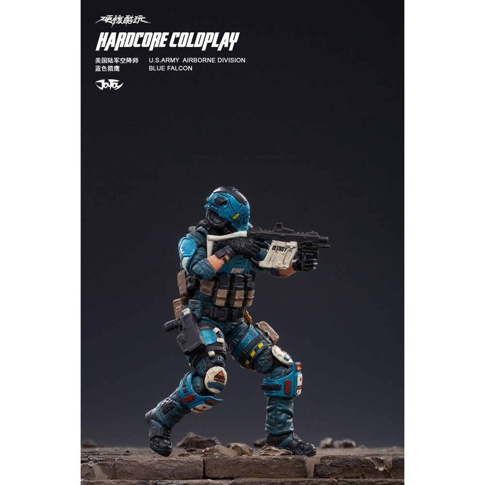 Hardcore Coldplay US Army Airborne Division Blue Falcon 1/18
