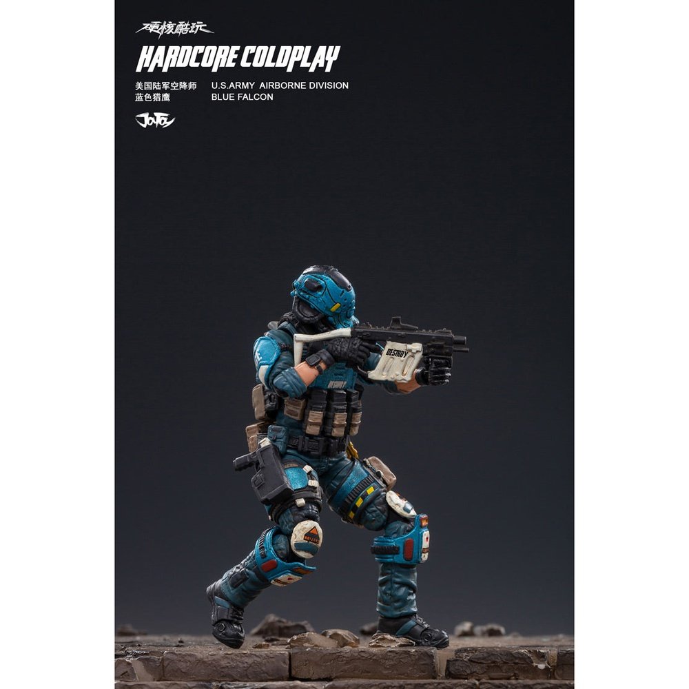 Hardcore Coldplay US Army Airborne Division Blue Falcon 1/18 toysmaster