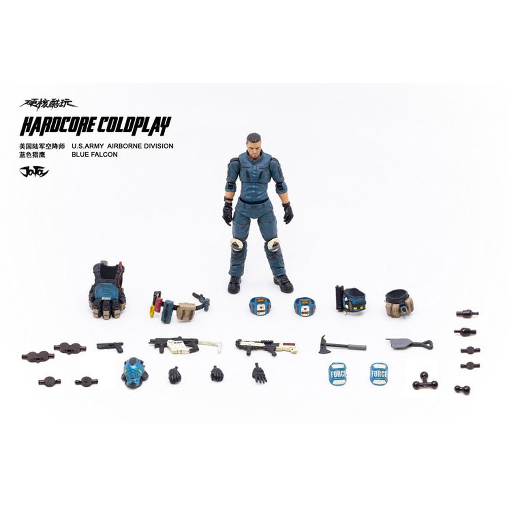 Hardcore Coldplay US Army Airborne Division Blue Falcon 1/18 toysmaster