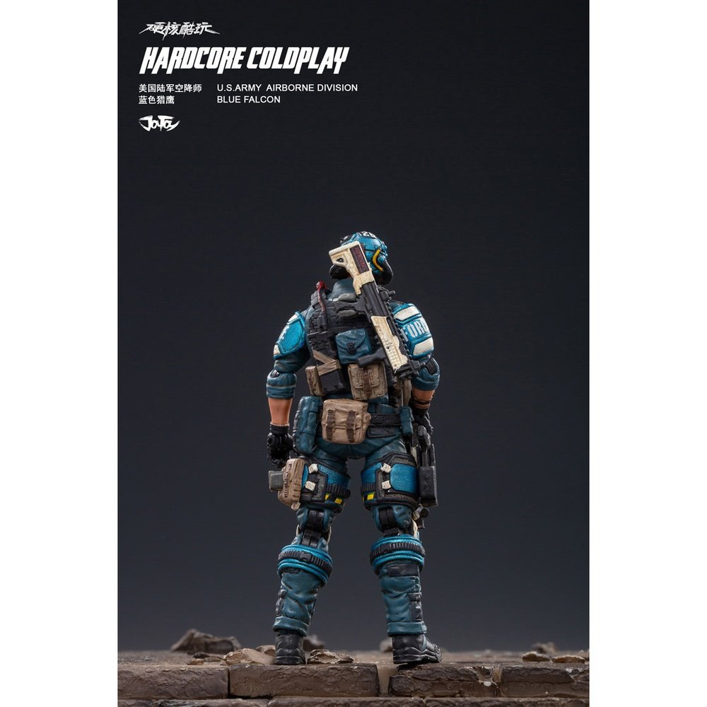 Hardcore Coldplay US Army Airborne Division Blue Falcon 1/18 toysmaster