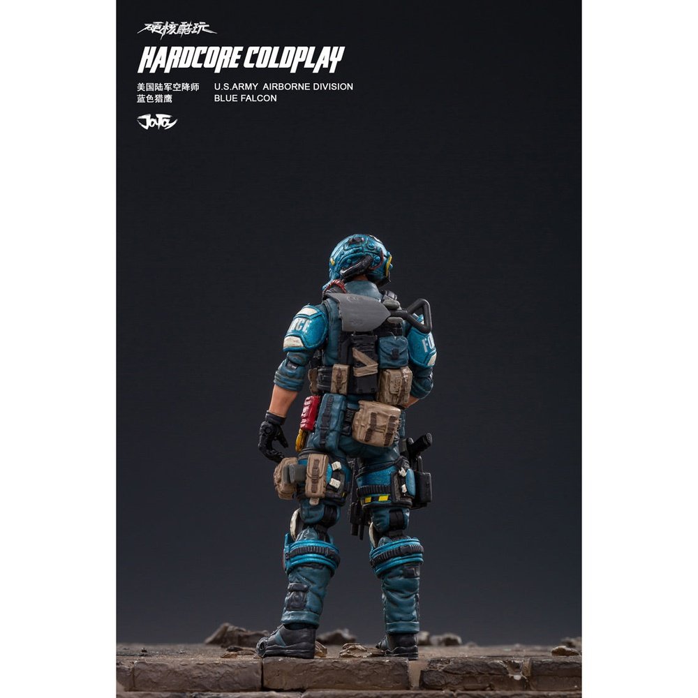 Hardcore Coldplay US Army Airborne Division Blue Falcon 1/18 toysmaster