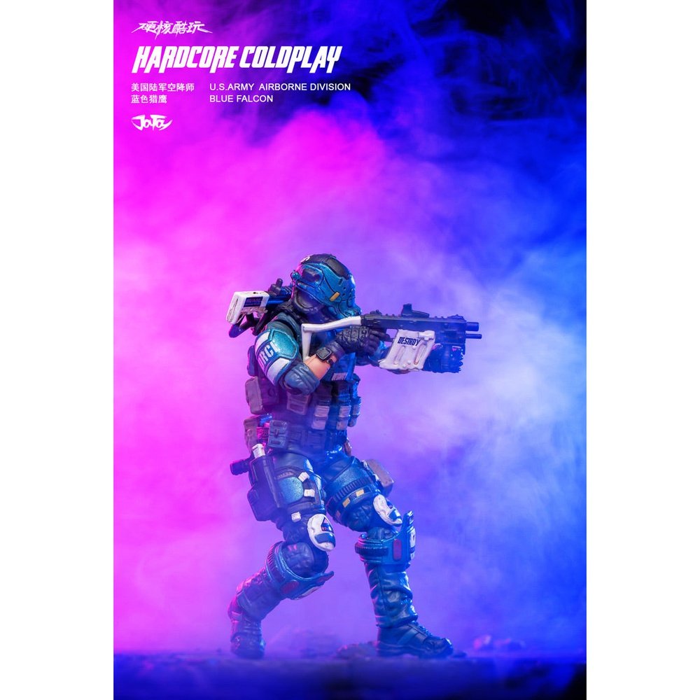 Hardcore Coldplay US Army Airborne Division Blue Falcon 1/18 toysmaster