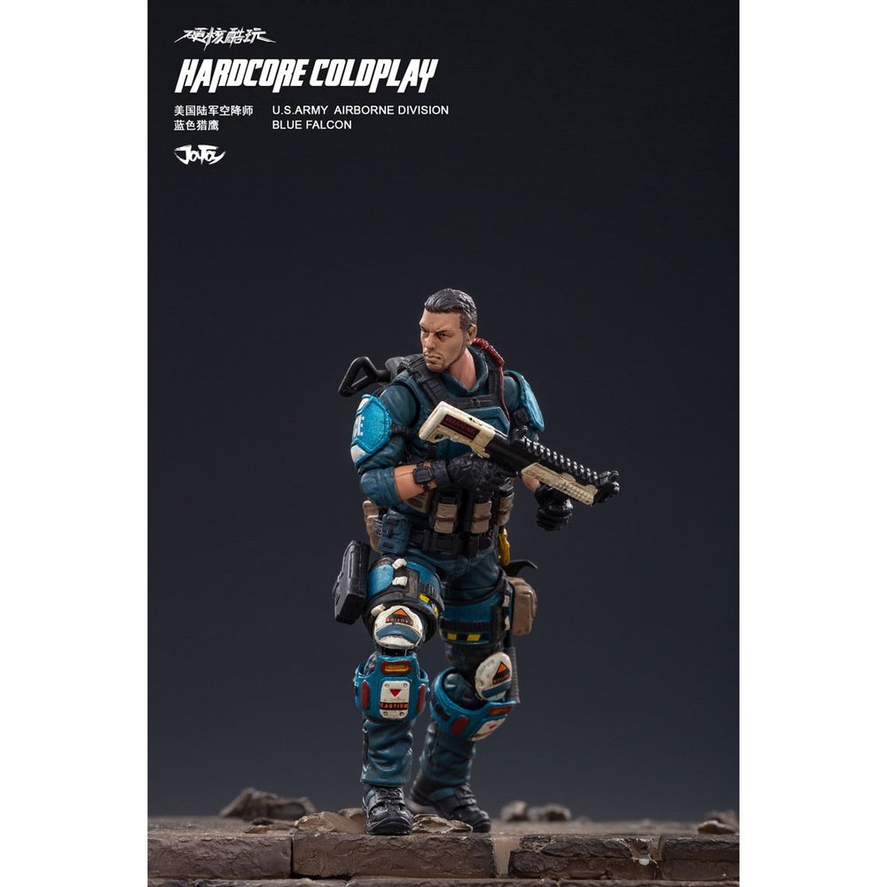 Hardcore Coldplay US Army Airborne Division Blue Falcon 1/18 toysmaster