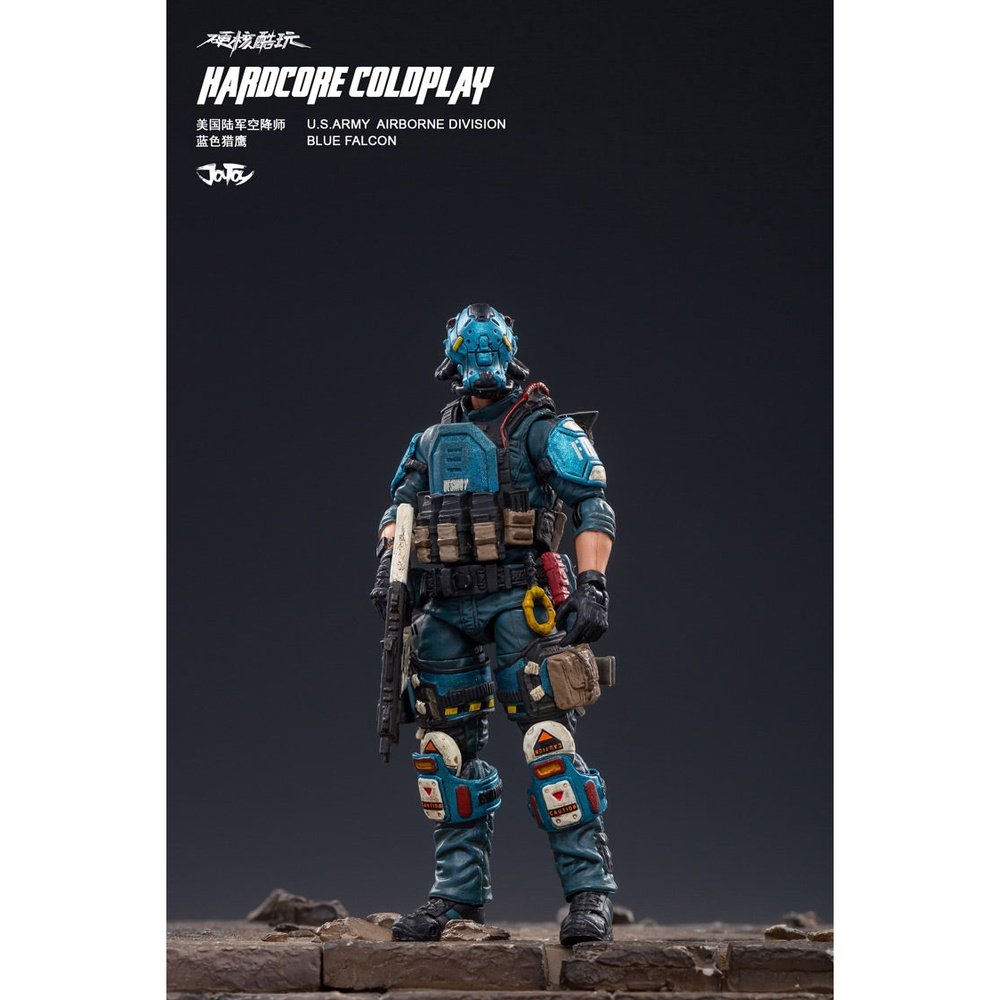 Hardcore Coldplay US Army Airborne Division Blue Falcon 1/18 toysmaster