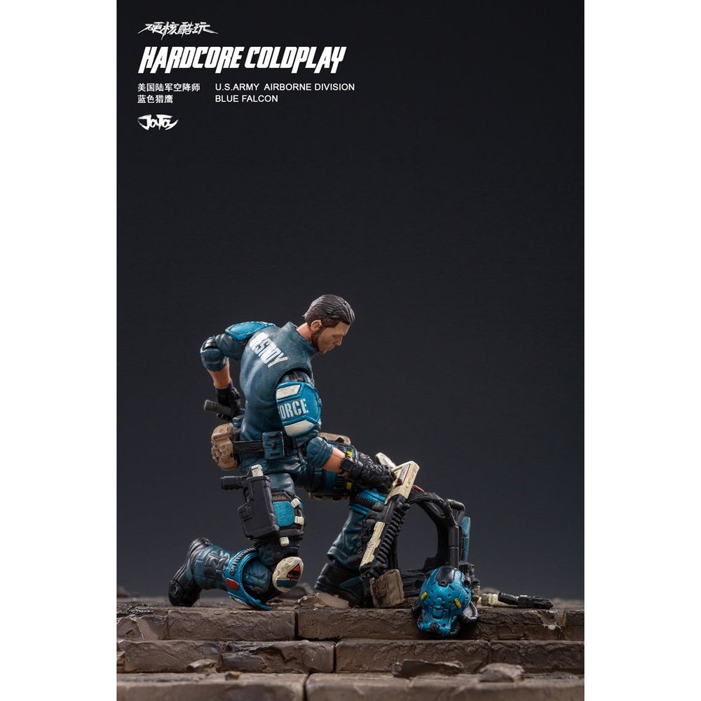 Hardcore Coldplay US Army Airborne Division Blue Falcon 1/18 toysmaster