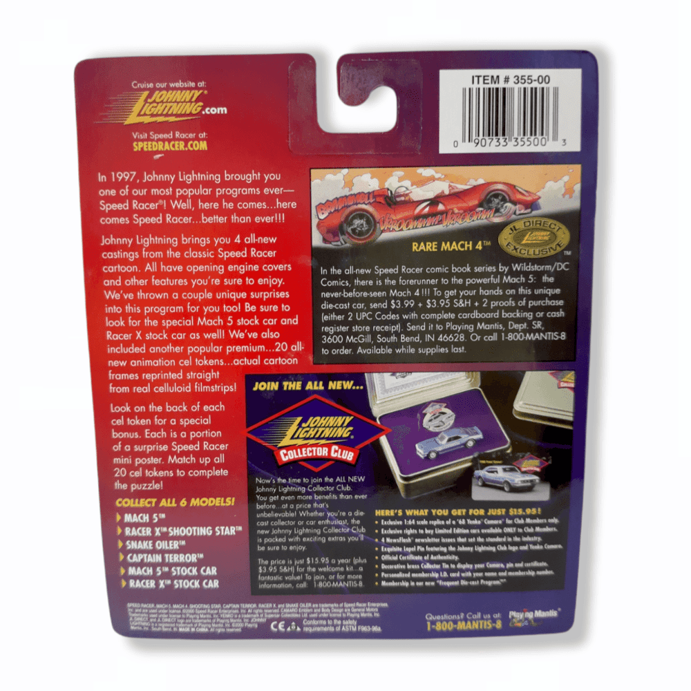 Speed 2000: Racer X Stock Car 1/64 con bonus film strip token toysmaster