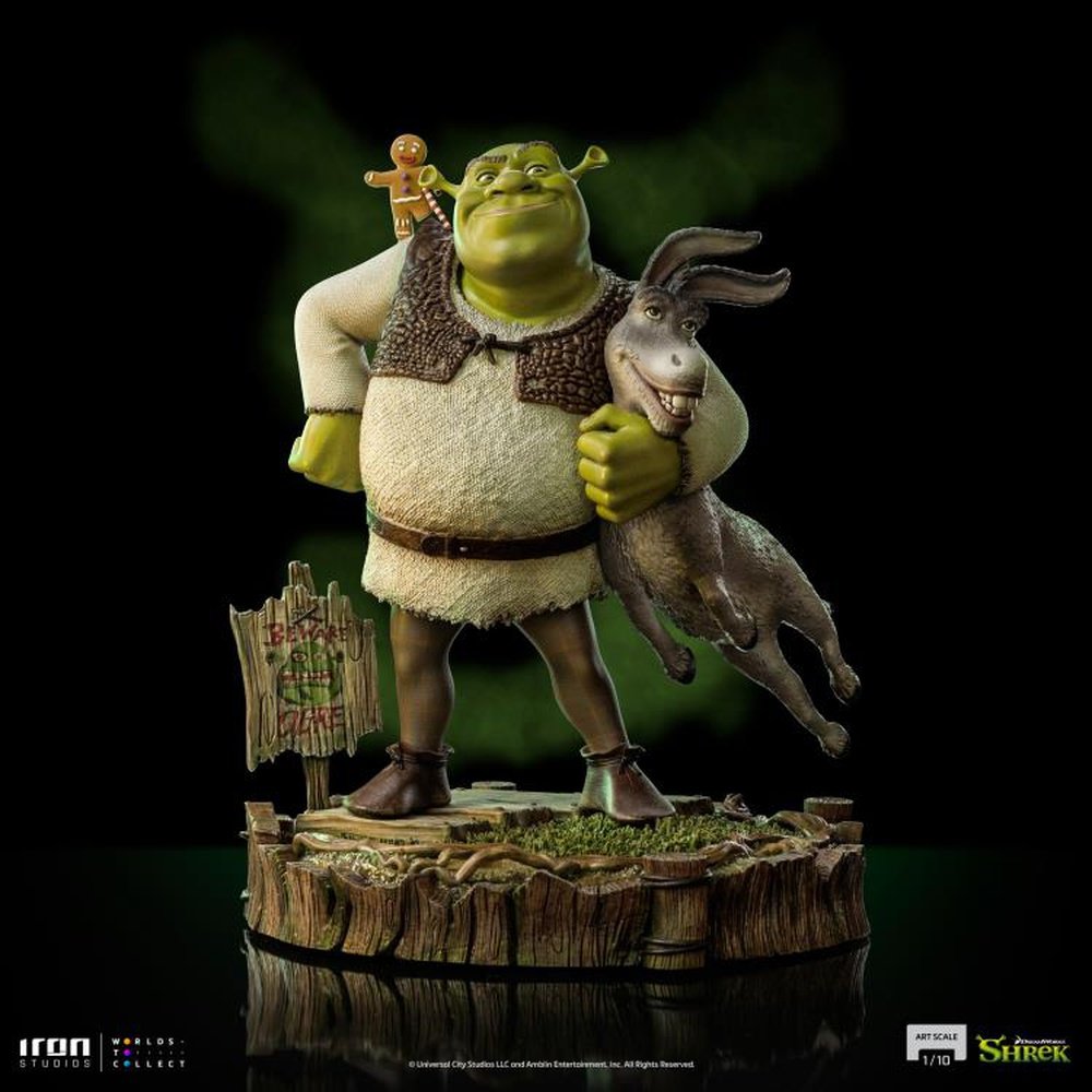Shrek, Donkey and the Gingerbread Man Deluxe Art Scale 1/10
